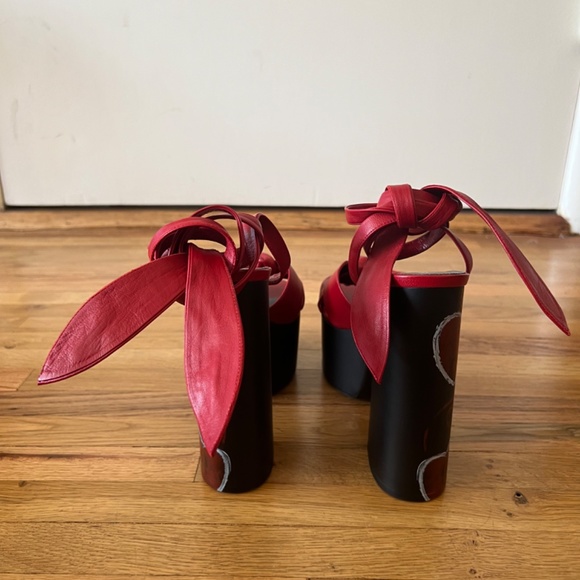 SAINT LAURENT RARE HEART PLATFORM HEELS  37 - Picture 5 of 9